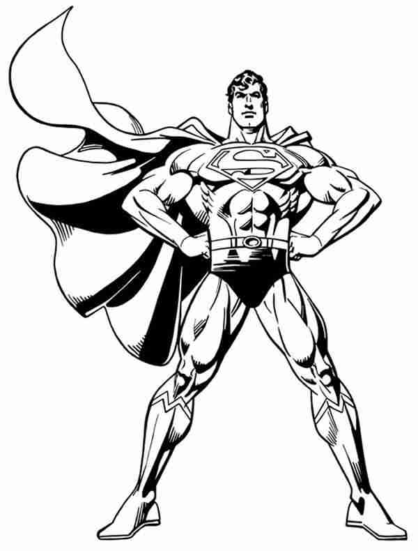 Dibujo de Superman Fuerte para Colorear