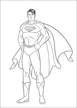 Dibujo de Superman Sencillo para Colorear