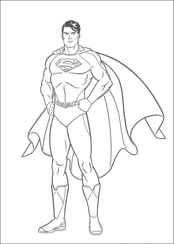 Dibujo de Superman Sencillo para Colorear