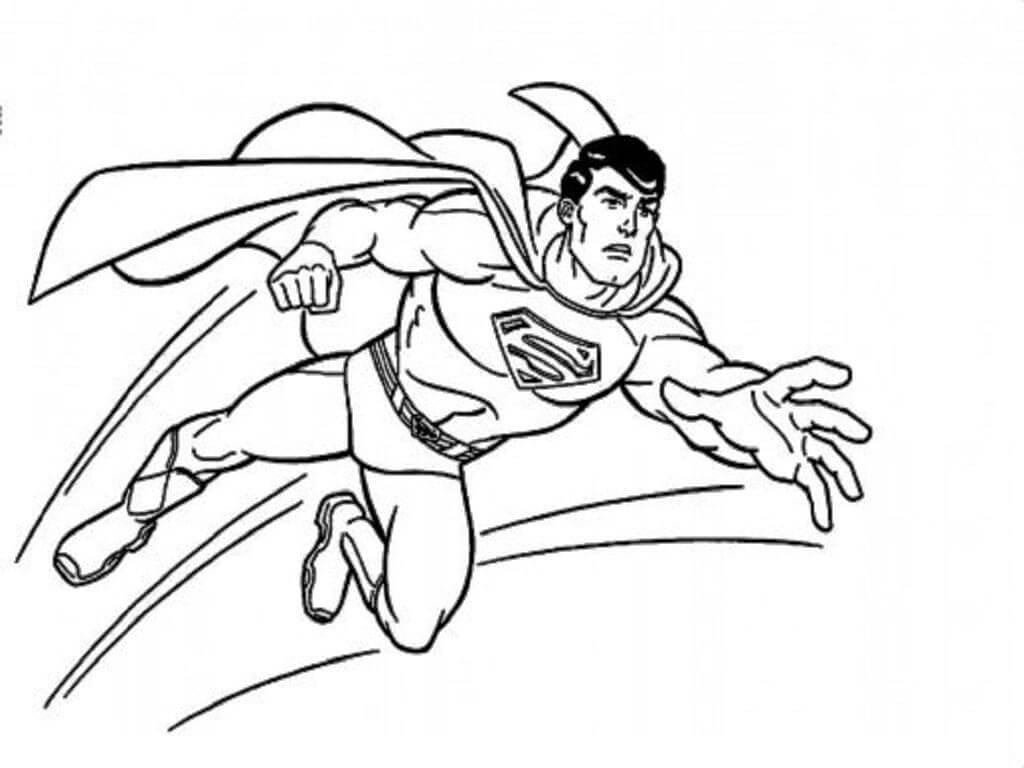 Dibujo de Superman Serio para Colorear
