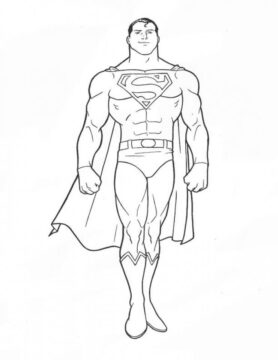 Dibujo de Superman Sonriente para Colorear