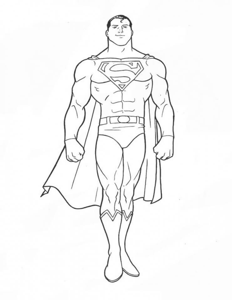 Dibujo de Superman Sonriente para Colorear