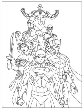 Dibujo de Superman y Amigos para Colorear