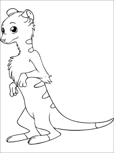 Dibujo de Caricatura Suricata para Colorear
