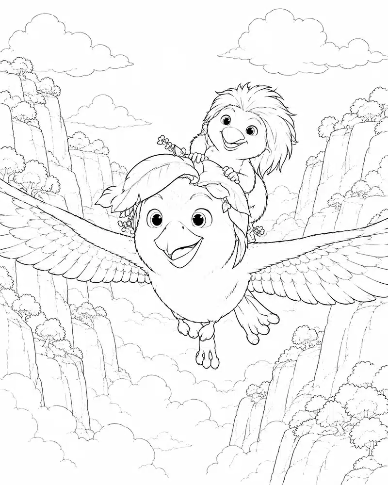 Dibujo de Aventura Swapped páginas para Colorear