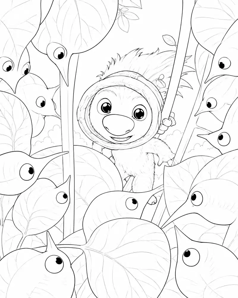 Dibujo de Aventura Submarina de Ollie páginas para Colorear