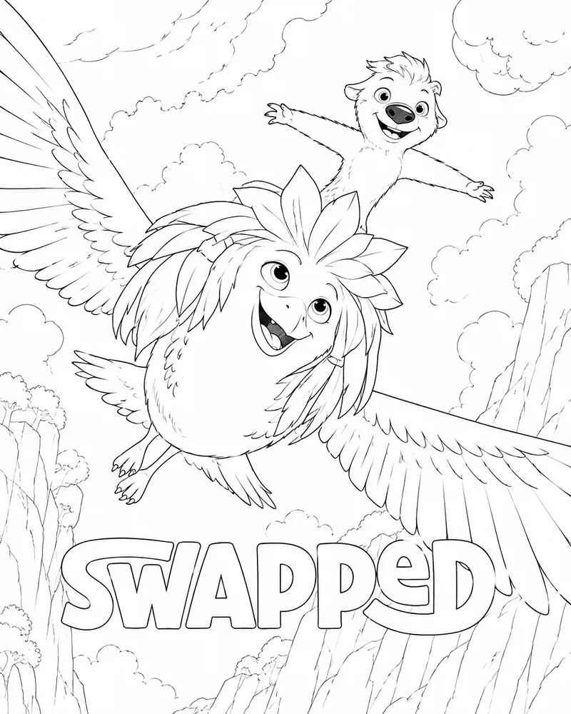 Dibujo de El Poster Swapped páginas para Colorear