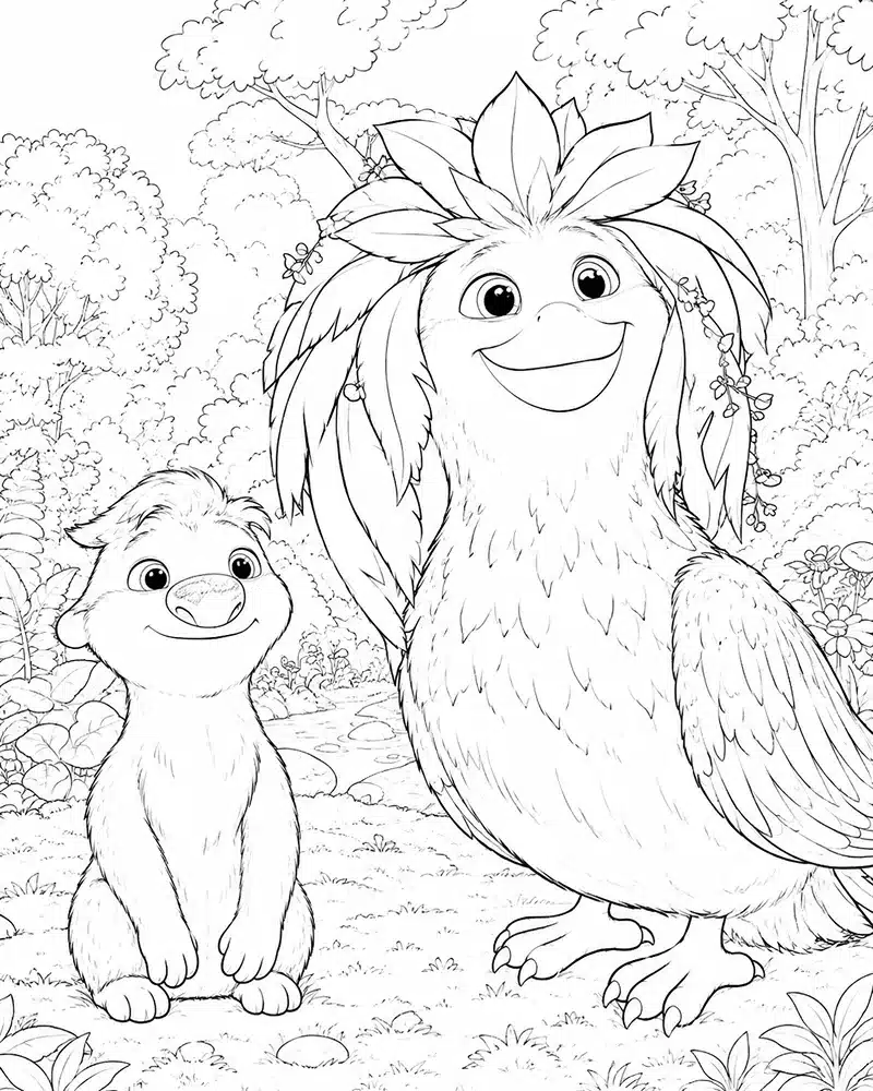 Dibujo de Ollie y Ivy páginas para Colorear
