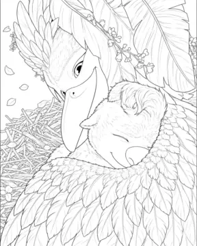 Dibujo de Ollie y Ivy Abrazandose páginas para Colorear