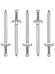 Dibujo de Espada Cuatro para Colorear
