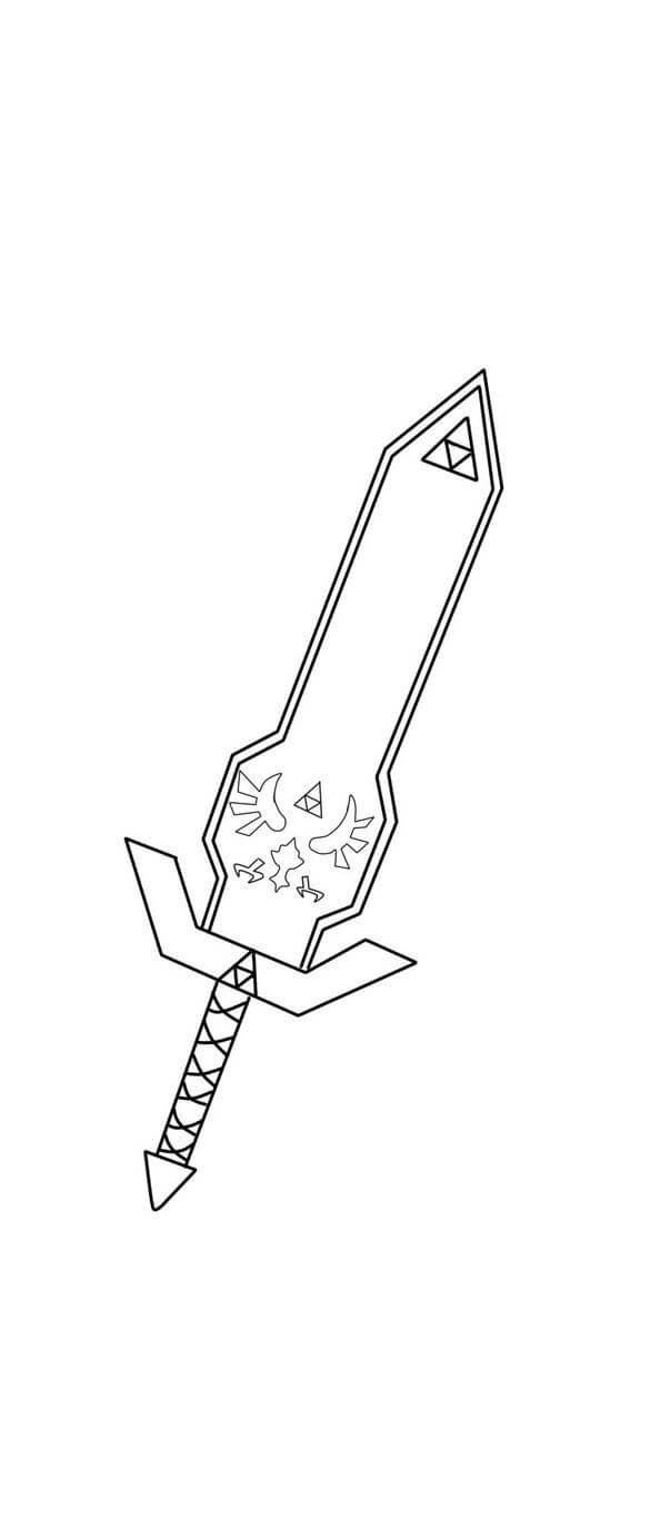 Dibujo de Espada Maestra para Colorear