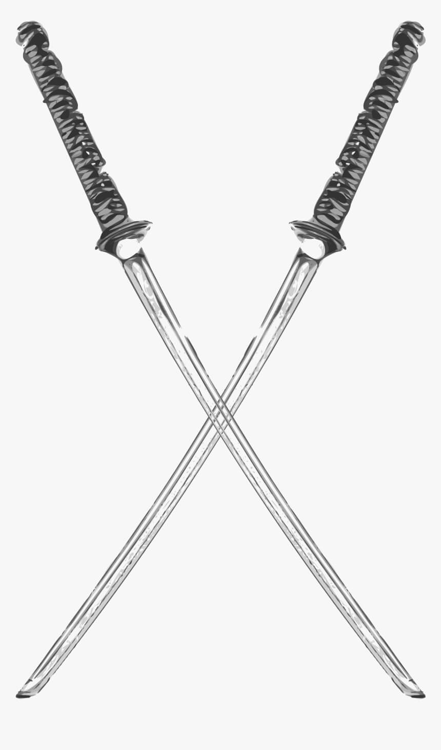Dibujo de Katana de Dos Espadas para Colorear