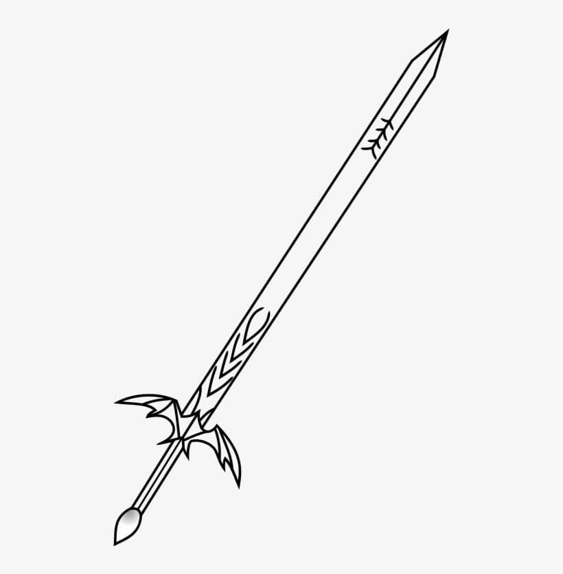 Dibujo de Ninja Espadas para Colorear