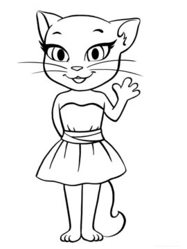 Dibujo de Sexy Angela para Colorear