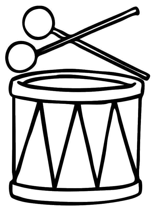 Dibujo de Tambor Normal para Colorear