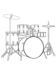 Dibujo de Increible Kit de batería para Colorear
