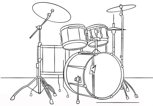 Dibujo de Juego de batería para Colorear