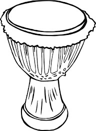 Dibujo de Tambor Bonito para Colorear