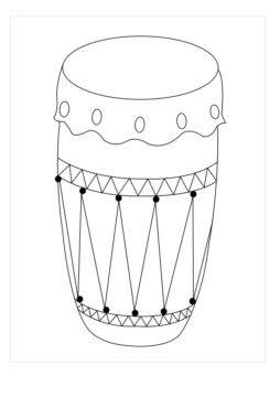 Dibujo de Tambor en África para Colorear