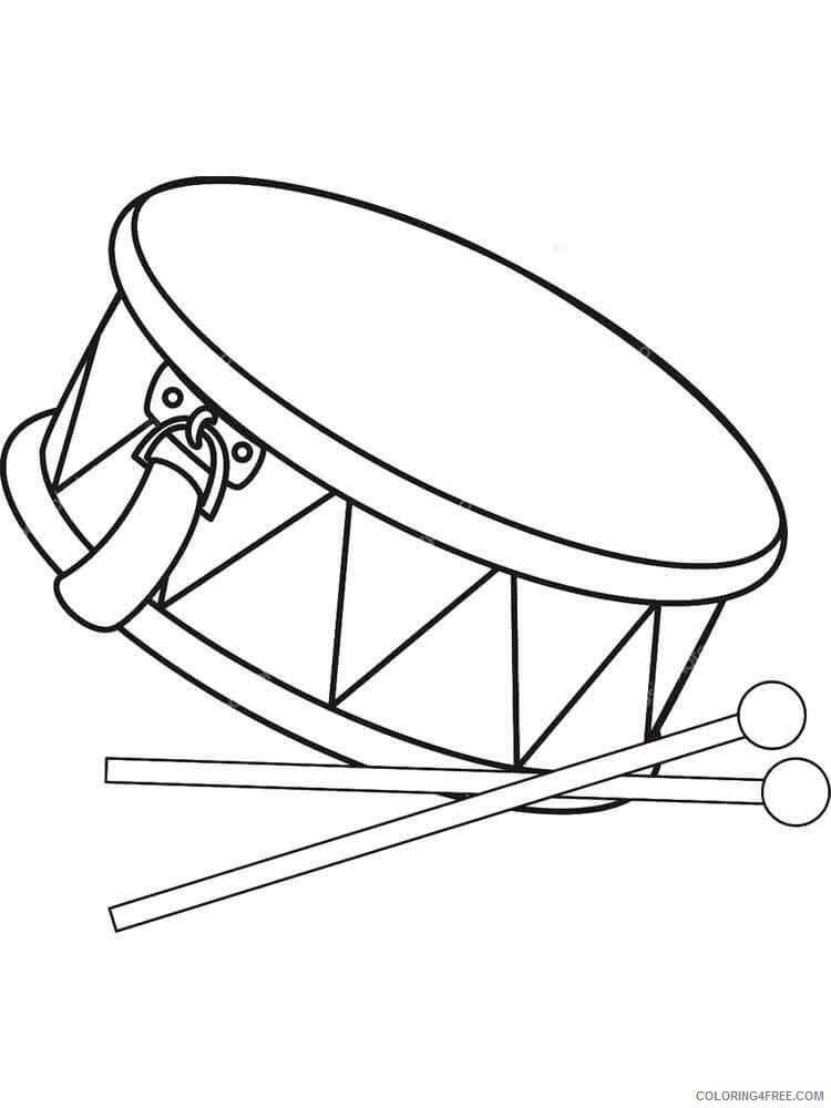 Dibujo de Tambor para impresión para Colorear