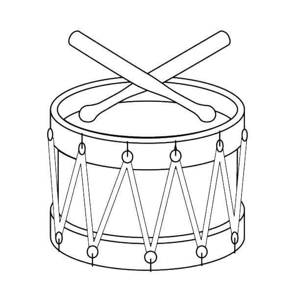 Dibujo de Tambor Perfecto para Colorear