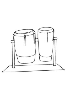 Dibujo de Tambores Taiko para Colorear