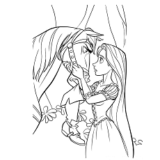 Dibujo de Maximus y Rapunzel para Colorear