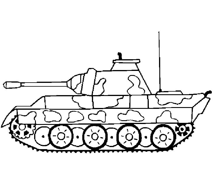 Dibujo de Tanque 2d para Colorear