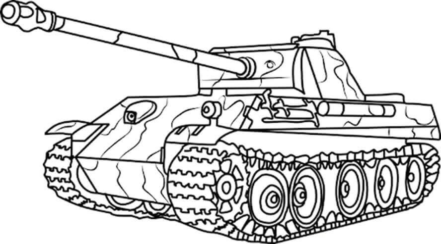Dibujo de Tanque 3d para Colorear