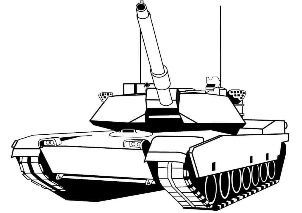 Dibujo de Tanque M1 Abrams para Colorear