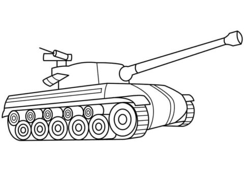 Dibujo de Tanque Militar 1 para Colorear