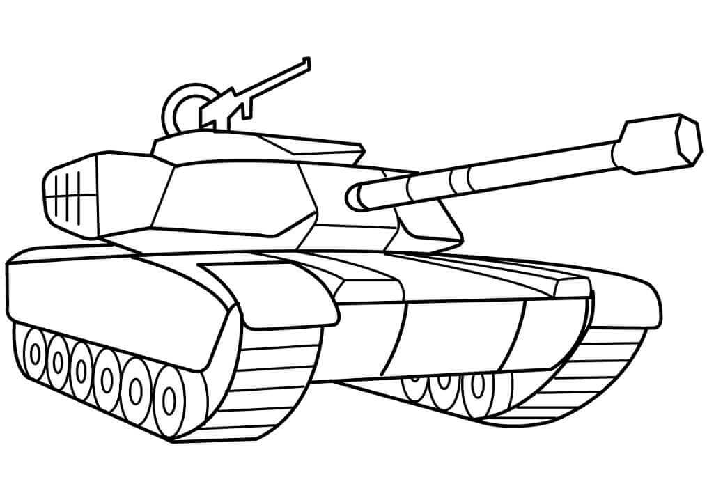Dibujo de Tanque Militar para Colorear