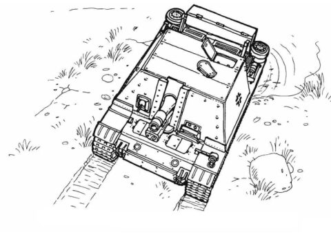 Dibujo de Tanque Sturmpanzer para Colorear