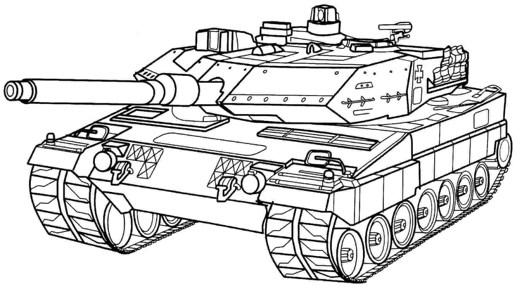 Dibujo de Tanque de Guerra para Colorear