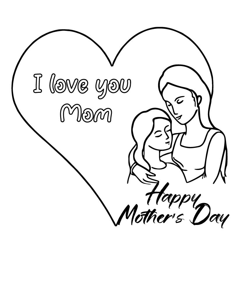 Dibujo de Mother S Day Card Coloring Page para Colorear