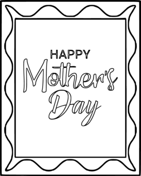 Dibujo de Mother S Day Card With Frames Coloring Page para Colorear