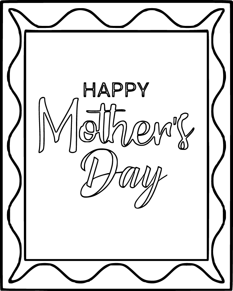 Dibujo de Mother S Day Card With Frames Coloring Page para Colorear