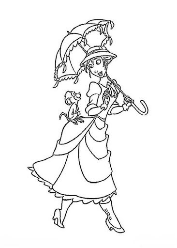 Dibujo de Hermosa Jane para Colorear