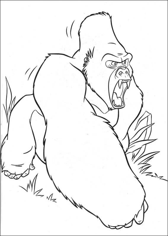 Dibujo de Kerchak Enojado para Colorear