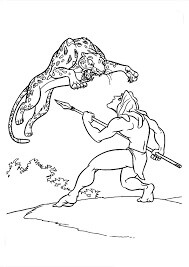 Dibujo de Tarzan Vs Sabor para Colorear