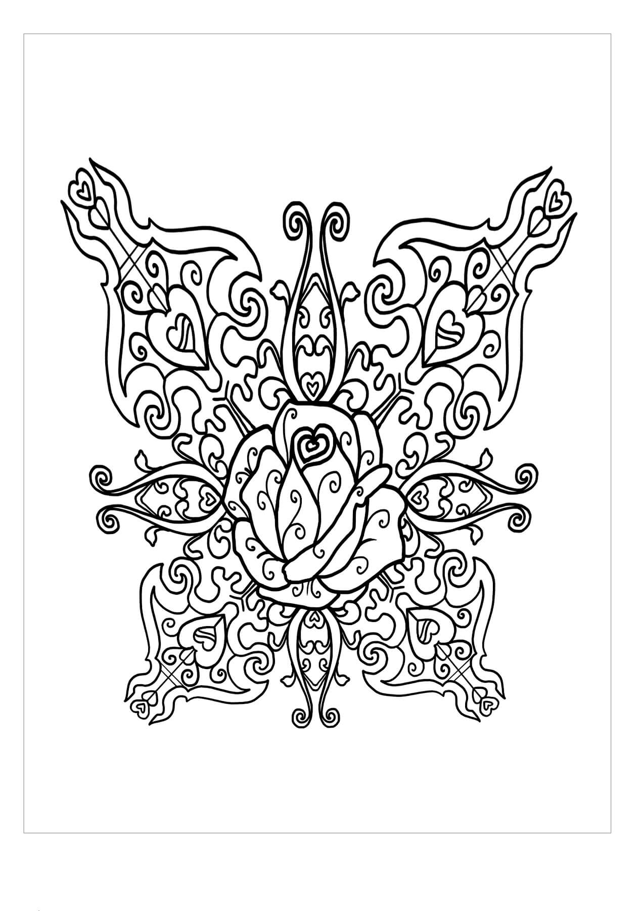 Dibujo de Tattoo Femeninos para Colorear