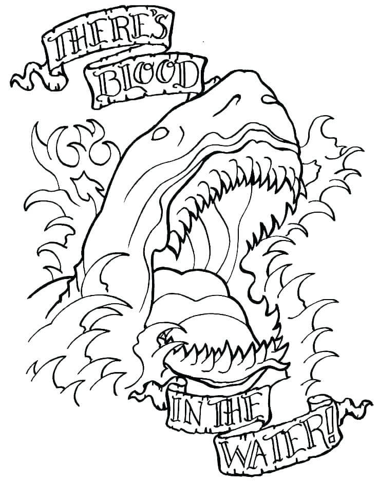 Dibujo de Tatuaje de Monstruo para Colorear