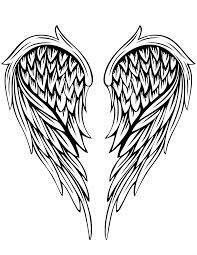 Dibujo de Tatuajes de Alas de ángel para Colorear