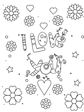 Dibujo de Free Drawing Love Coloring Pages For Kids para Colorear