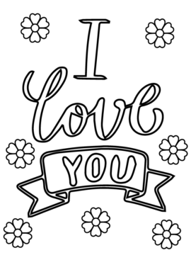 Dibujo de Free I Love You Coloring Page para Colorear