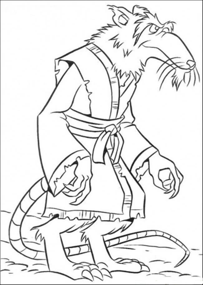 Dibujo de El Padre de las Tortugas Ninja para Colorear