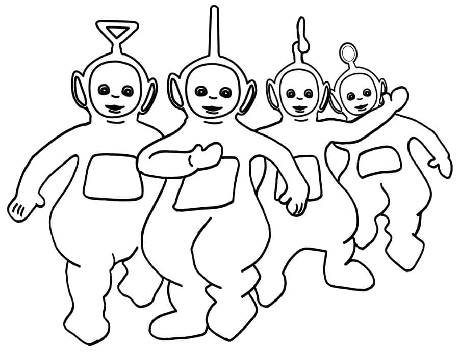 Dibujo de Teletubbies Divertidos para Colorear