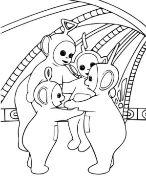 Dibujo de Teletubbies Hablando para Colorear