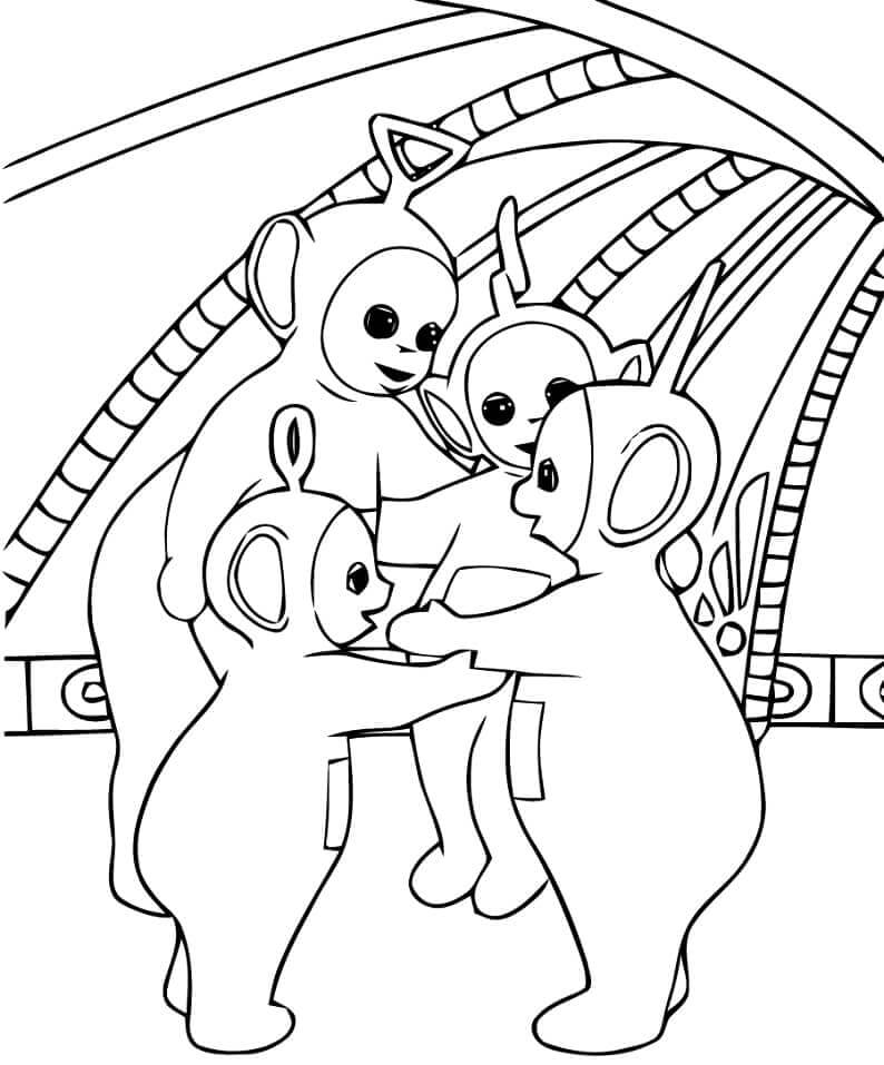 Dibujo de Teletubbies Hablando para Colorear