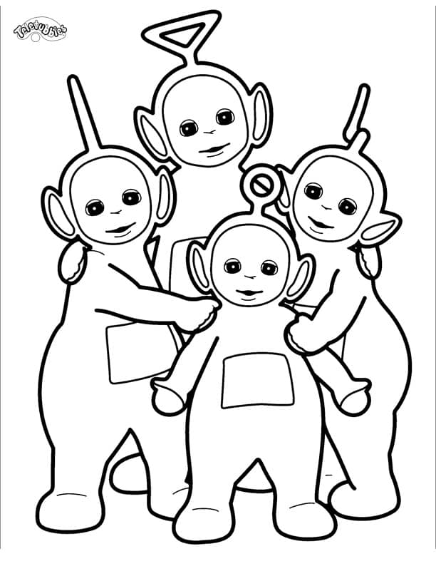 Dibujo de Teletubbies Lindos para Colorear